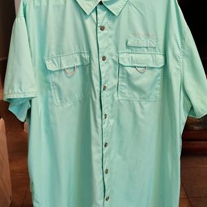 Field & Stream Short-Sleeve Button-Down Shirt in Mint